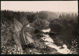 Fotografie Brück & Sohn Meissen, Ansicht Lichtenwalde, Harrasfelsen Und Eisenbahntunnel Im Zschopautal  - Orte