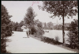 Fotografie Brück & Sohn Meissen, Ansicht Bad Elster, Partie Iam Luisa-See, Blick Zur Bootsstation  - Lieux