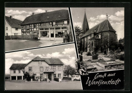 AK Wartjenstedt, Hotel-Gaststätte Und Kirche  - Andere & Zonder Classificatie