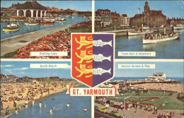 71388289 Yarmouth Boating Lake North Beach Town Hall Steamers Anchor Garden  - Other & Unclassified