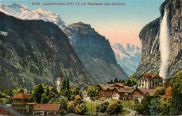 13960476 Lauterbrunnen_BE Mit Staubbach Wasserfall Und Jungfrau - Autres & Non Classés