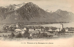 13960410 Villeneuve__Lac_Leman_VD Et Les Montagnes De La Savoie - Sonstige & Ohne Zuordnung