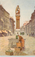 13960396 BERN_BE Simsonbrunnen In Der Marktgasse Lithographie - Autres & Non Classés