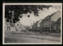 AK Rosslau A. D. Elbe, Hauptstrasse Mit Passanten  - Rosslau