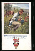 Künstler-AK Karl Friedrich Gsur: Deutscher Schulverein Nr. 1235: Drei Lilien  - Guerre 1914-18