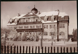 Fotografie Brück & Sohn Meissen, Ansicht Bärenfels I., Erzg., Blick Auf Das Schwesternheim Im Winter  - Lieux