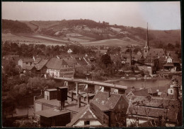 Fotografie Brück & Sohn Meissen, Ansicht Camburg / Saale, Blick über Die Dächer Zur Kirche  - Places