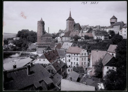 Fotografie Brück & Sohn Meissen, Ansicht Bautzen, Blick In Die Stadt Und Nach Der Alten Wasserkunst  - Orte