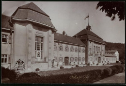 Fotografie Brück & Sohn Meissen, Ansicht Bad Elster, Partie Am Albertbad, Frontansicht  - Orte