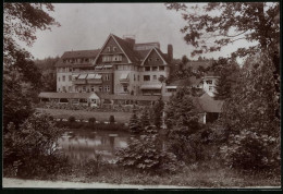 Fotografie Brück & Sohn Meissen, Ansicht Bad Elster, Blick Auf Köhlers Sanatorium Mit Aussichtsplattform  - Orte