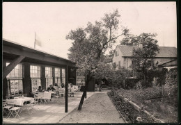 Fotografie Brück & Sohn Meissen, Ansicht Diesbar-Nieschütz, Gartenseite Mit Terrasse Des Cafe Grundmann  - Lieux