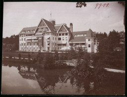 Fotografie Brück & Sohn Meissen, Ansicht Bad Elster, Blick über Den Fluss Zum Sanatorium  - Orte