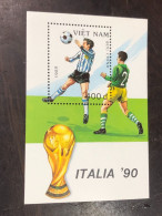 VIET  NAM  STAMPS BLOCKS STAMPS-72(1989 Football Playayer And Golden Cup)100 Pcs Of The Same Wholesale Good Quality - Vietnam