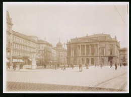 Fotografie Brück & Sohn Meissen, Ansicht Budapest, Volkstheater & Kerepeser Strasse, Litfasssäule  - Lieux