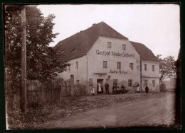 Fotografie Brück & Sohn Meissen, Ansicht Niederseidewitz, Partie Am Gasthof Kalte-Ruhe  - Lieux