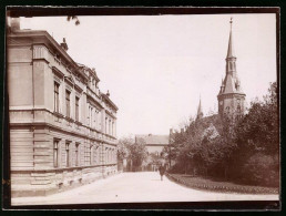 Fotografie Brück & Sohn Meissen, Ansicht Waldenburg I. Sa., Strassenpartie An Der Stadtkirche  - Lieux
