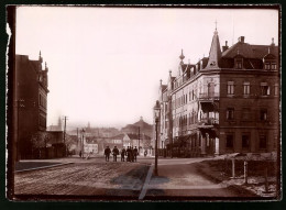 Fotografie Brück & Sohn Meissen, Ansicht Kamenz I. Sa., Blick In Die Machestrasse Mit Restaurant Carl Hein  - Places