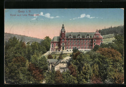 AK Greiz I. V., Ernst Und Lina Arnold-Stift Aus Der Vogelschau  - Greiz