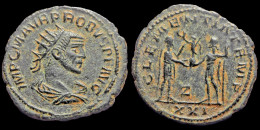 Probus AE Antoninianus Probus Receiving Victory Set On Globe From Jupiter - La Crisis Militar (235 / 284)