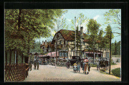 AK Chemnitz, Besucher Vor Dem Gasthaus Waldschänke  - Chemnitz