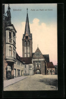 AK Bitterfeld, Partie Am Markt Mit Kirche  - Bitterfeld