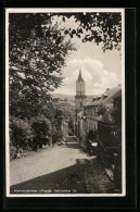 AK Markneukirchen /Vogtl., Partie In Der Schönecker Strasse Mit Blick Auf Kirche  - Markneukirchen