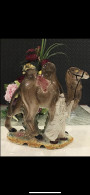 Rare Hand Painted Porcelain Camel Figurine From Capodimonte - Otros & Sin Clasificación