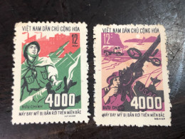 VIET  NAM  NORTH STAMPS-271(1972 4000TH US AIRCRAFT BROUGHT DOWN OVER NORTH VIETNAM)2 Pcs1 Set Good Quality - Viêt-Nam