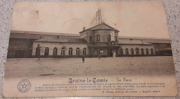 CPA - BRAINE-LE-COMTE - La Gare - Timbrée 1914 - Envoyée Vers Naast à Mademoiselle Marie GAILLY - Animée - Braine-le-Comte