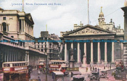 R647792 London. Royal Exchange And Bank. Photochrom - Autres & Non Classés