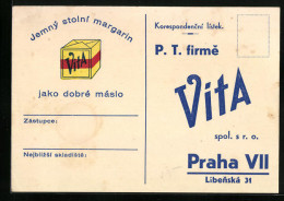 AK Praha, P. T. Firme Vita Spol. Sr. O., Reklame Für Margarine  - Advertising