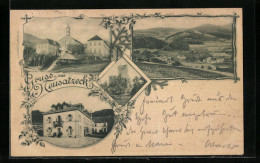 AK Neusatzeck, Burg Windeck, Ortspartie An Der Kirche  - Other & Unclassified