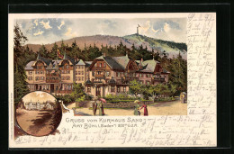 Lithographie Bühl, Darstellung Vom Hotel Kurhaus Sand  - Buehl