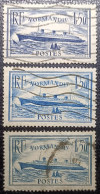 FRANCE Y&T N°299/300/300b. Paquebot Normandie. USED - Oblitérés