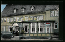 AK Oberweissbach, Gasthaus, Hotel Und Pension Goldener Anker, Frontansicht  - Oberweissbach