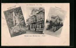 AK Brotterode I. Thür., Hotel Thüringer Hof, Kriegerdenkmal  - Other & Unclassified