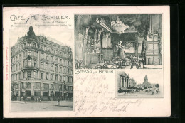 AK Berlin, Cafe Schiller, Mohren- Und Markgrafenstr. Ecke, Gendarmenmarkt  - Mitte