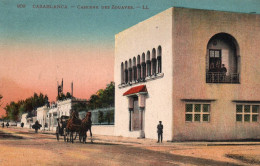 (RECTO / VERSO) CASABLANCA - N° 209 - CASERNE MILITAIRE DES ZOUAVES - ATTELAGE - CPA COULEUR - Casablanca