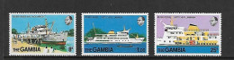 GAMBIE 1978 BATEAUX  YVERT N°376/378 NEUF MNH** - Schiffe