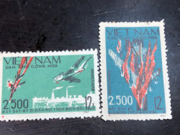 VIET  NAM  NORTH STAMPS-210(1967 2500TH US AIRCRAFT BROUGHT DOWN OVER NORTH VIETNAM)2 Pcs 1set Good Quality - Vietnam