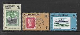 ASCENSION 1976 TIMBRE SUR TIMBRE- BATEAUX  YVERT N°213/215 NEUF MNH** - Briefmarken Auf Briefmarken