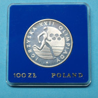 Polen 1980 100 Zlotych Olympiade Läufer PP (M3706 - Polonia