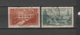 FRANCE N° 262 & 394 = 2 TIMBRES OBLITERES DE 1929 & 1938  Cote : 71 € - Usati