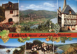 72417700 Enkirch Mosel Panorama Fachwerkhaus Moselpartie Trachtengruppe Enkirch - Sonstige & Ohne Zuordnung