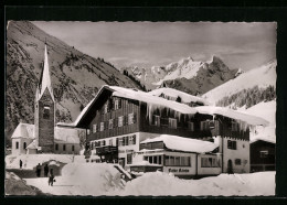 AK Mittelberg /Kleinwalsertal, Hotel-Pension Neue Krone Seelenmayer Im Winter  - Other & Unclassified