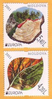 2011 Moldova Moldavie  Europa Cept  Forest, Trees, Flowers, Mushrooms, Fauna 2v Mint - 2011