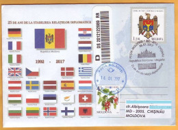 2017  Moldova Moldavie Moldova-Hungary. 25 Years. Diplomatic Relations.  Special Cancellations. Envelopes. - Moldova