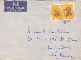 From Mauritius To La Reunion - 1961 - Maurice (...-1967)