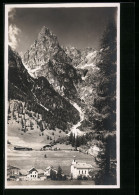 AK Gschnitz B. Steinach, Ortsansicht Mit Kirche Und Bergpanorama  - Sonstige & Ohne Zuordnung