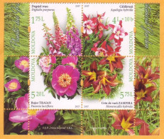 2017  Moldova Moldavie Moldau. Botanical Garden. Flowers. Set 4 Stamps Mint - Moldavie